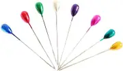 ARTSEWPLY 288Pcs Colorful Teardrop Pearl Head Pins Stainless Steel Flat Straight Sewing Pins for Crafting DIY Projects and Decoration for Marking and Stitching