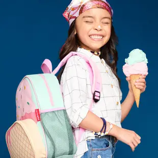 美國 SKIP HOP Spark Style小童後背包+不鏽鋼吸管水壺組/ 彩虹