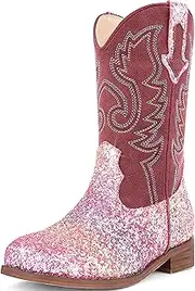 [Chumchoi] Child Glitter Square Toe Cowgirl Boot