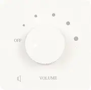 50W in Wall Volume Control, Flush in Wall Plate, Rotary Knob, 5 Gears, Tuning Knob, Volume Control for Home Ceiling Speakers, Multimedia Audio Controller (White)