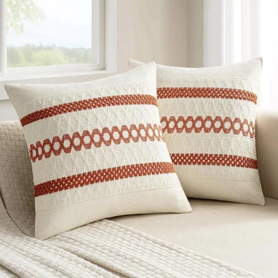 MIULEE Set of 2 Burnt Orange 18" x (Pack 2),