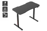 Gorilla Gaming Electric Standing Desk Height Adjustable Dual Motor with Mouse Pad Surface 120 x 60cm (Black)