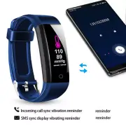 W6 Smart Bracelet Healthy Step Count Sport Watch Smart Heart Rate Monitor(Blue)X