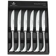 Wilkie Brothers Stirling 6pc Steak Knife Set Stainless Steel Knives - 6 Piece