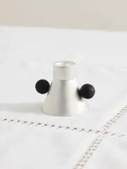 [Natalia Criado] Natalia Criado - Silver-plated And Stone Candleholder - One size One size Silver