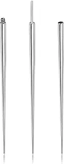 [kitudaty] 3 Pcs Ear Piercing Kit, Piercing Taper Insertion Pins, Stainless Steel, 1g