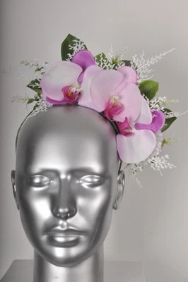 Pastel Pale Pink Purple Violet Fern phalaenopsis Orchid Spray Floral Fascinat...