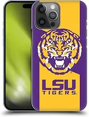 Head Case Designs Officially Licensed Louisiana State University LSU Tiger Graphics 1 Hard Back Case Compatible with Apple iPhone 14 Pro Max
