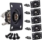 FUNOMOCYA 1 Set Guitar Input Jack Plate: Bass Guitar Output Jack Socket Plate - Rectangular Electric Bass Input Socket For Studio Stage Performance