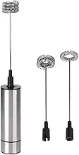 LOCADENCE Electric Milk Frother, Stainless Steel Handheld Electric Foam Maker with 3 Whisks Heads, Frother Wand for Latte, Cappuccino, Hot Chocolate, Egg