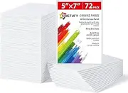Simetufy 72 Pack Canvas Boards for Painting 5 x 7 inch, Blank Canvas Panels- Gesso Primed Acid-Free 100% Cotton Painting Canvas for Acrylics Oil Watercolor Tempera Paints