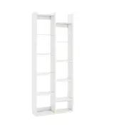 Costway 12-Tier Bookcase Wood Display Shelf w/Anti-Tipping Kits Tree-Shaped Storage Shelving White