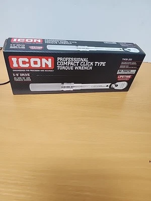 ICON 56614 Professional 3/8" Drive Compact Click Type Torque Wrench TW38-200