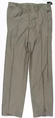 INC London Chino Dress Casual Khaki Pants Flat front 34 34 Taupe