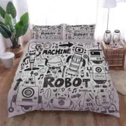 Handsome robot 3D Print Duvet Quilt Doona Covers Pillow Case Bedding Sets