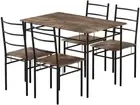 Dining Table and Chair Set of 5 Bar Tables Chairs Setting Dining Desk Nursing Re
