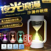 在飛比找蝦皮購物優惠-【翻滾3C】LED時光沙漏伴睡夜燈 重力感應 伴眠燈 七彩小