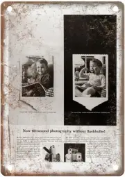 1960 Polaroid Vintage Film Camera Advertisement Retro Look Metal Sign C1570