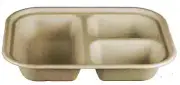 World Centric TR-SC-UT, 8x6x1.5-Inch 3-Compartment Fiber Tray, 500/CS, ASTM D640