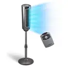Oscillating Pedestal Fan, Adjustable Height, 3 Quiet Speeds, Timer, Remote Co...