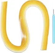 uxcell Paper Quilling Kit, 21.3 Inch 5mm Paper Quilling Strips with Blue Pen for Beginners DIY Hand Crafts Teaching Tools Flower Decoration(Light Yellow, Pack of 120)