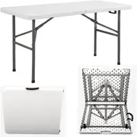在飛比找momo購物網優惠-【poko】萬用摺疊桌 HDPE塑鋼 升降可調(會議桌 展示