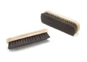 Large curved horsehair brush - biggest horsehair boot brush to clean boots