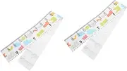 RORPOIR 2pcs Boys and Girls Growth Chart Wall Sticker Removable Height Measurement Decal Fun Cartoon Pattern for Boys and Girls Room Decor