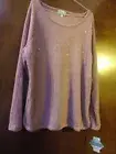 Ladies C D Petites Mauve Embellished Top Size PXL NEW
