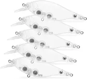 Clear Plastic Fishing Lure, 9.5cm, 13g, Realistic Bait for Enhanced Angling, Pack of 5