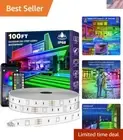 Waterproof Outdoor LED Strip Lights - Bluetooth Control, Timer Function