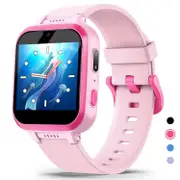 Kids Smart Watch with Puzzle Games HD Touch Screen Camera Video Music Player Pedometer Alarm Clock Flashlight Fashion Kids Smartwatch Gift,Age3+ (Pink)