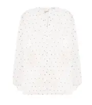 MAX MARA ZORAIDE WHITE POLKA DOT SILK BLOUSE Size 8 GENUINE RRP £560 #M5
