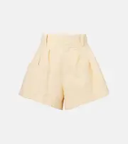 [Chloe] Chloé High-rise cotton canvas shorts AU 14 yellow