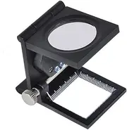 10X Magnifying Glass with LED Light, Fold Stand Cloth Magnifier for Watch Jeweler Tool, Made of Zinc Alloy, High Definition Glass Lens