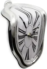 Salvador Dali Inspired Melting Clock: Decorative Table or Desk Clock with Flowing Time Design