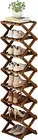 8 Tier Shoe Rack, Bamboo Foldable Shoes Organizer Free Standing Shelf for Entryw