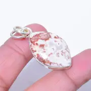 Rosetta Jasper Handmade Gemstone 925 Sterling Silver Jewelry Pendant 1.52" A325