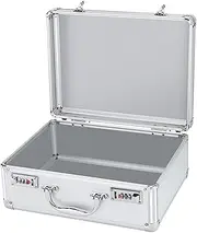 Perfk Aluminum Briefcase,Aluminum Tool Case,Portable,Lockable Storage Aluminum Carrying Case for Home, password M