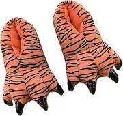 [ANDRESLAD] Dinosaur Shoes Toe Slippers Funny Slippers Soft Funny Slides Paws House Slippers for Indoor Slippers The Animal Comfortable Slippers Brown Cotton