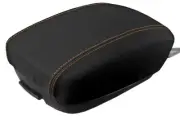 Console Lid Pull Over Cover Leather for Kia Borrego 2009-2011 Orange Stitch