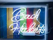 White Bad Habits 14"x10" Acrylic Neon Sign Lamp Light With Dimmer VSX