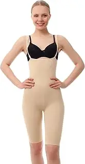 [TAFUER] Women's Sculpting Bodysuit Tummy Control Shapewear Open Bust Thigh Slimmer Seamless Body Shaper