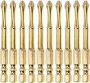 AUTOTOOLHOME 3 inch Titanium Coated Magnetic PH2 Anti Slip Screwdriver Bits Set Phillips Bits #2 Impact Driver Bits TS2