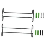 Wine Glass Rack Under Cabinet Shelf Glasses Holder Storage with set of 2 Black