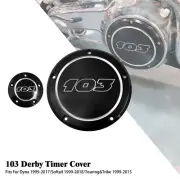 Black 103 Derby Timing Timer Covers For Harley Touring 99-15 Softail Dyna 99-17