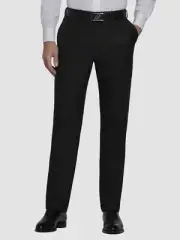 Brioni Men's Black Wool Solid Flat-Front Suit Trousers Dress Pants Size 52R