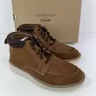 Clarks Men's Collection Barnes Mid Comfort Boots Cola Suede New $120