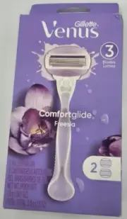 Gillette Venus Comfort Glide Freesia Women's Razor & 2 Cartridges