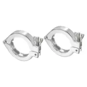 KF-50 Vacuum Clamp, 2 Pack Hose Clamp with Wing Nut for Ferrule, Silver